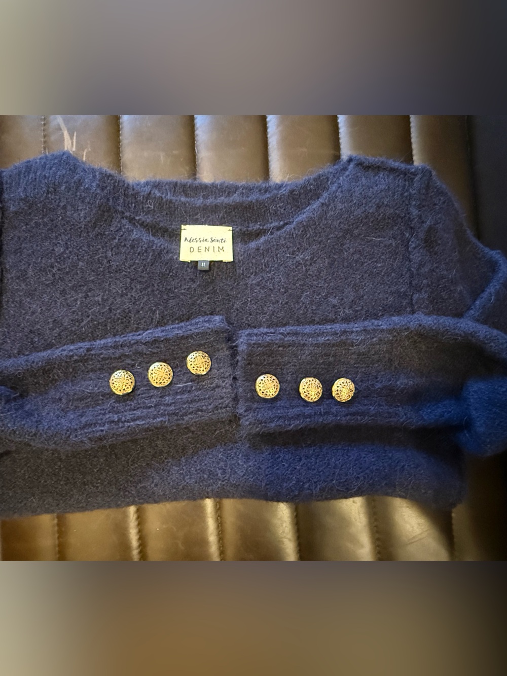Women's Cozy Crewneck Sweater - Deep Blue